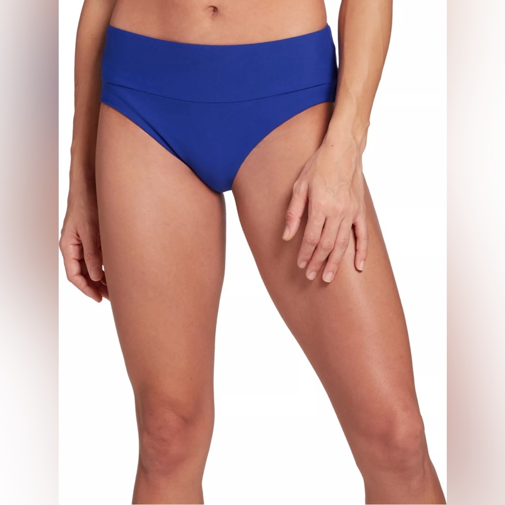 CALIA Royal Blue Mid Rise Wide Band Bikini Bottom XL.           New with tags !